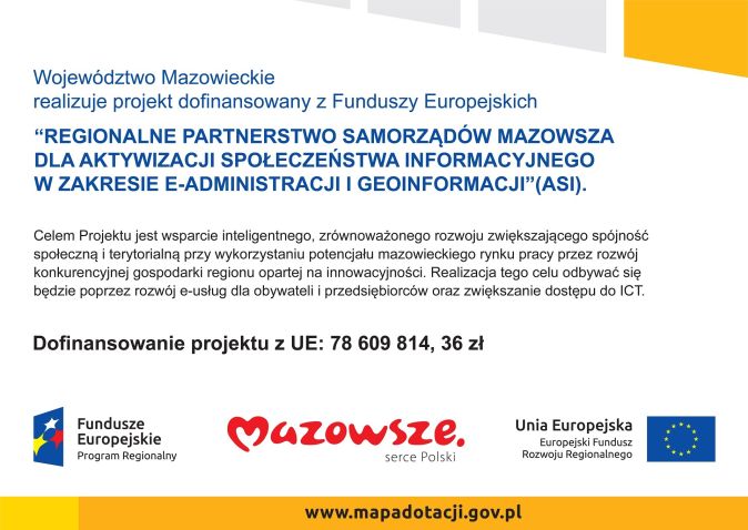 Regionalne partnerstwo samorządów Mazowsza dla aktywizacji społeczeństwa informacyjnego w zakresie e-administracji i...