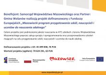 Plakat dotyczący Mazowieckiego programu przygotowania szkół nauczycieli i uczniów do nauczania zdalnego