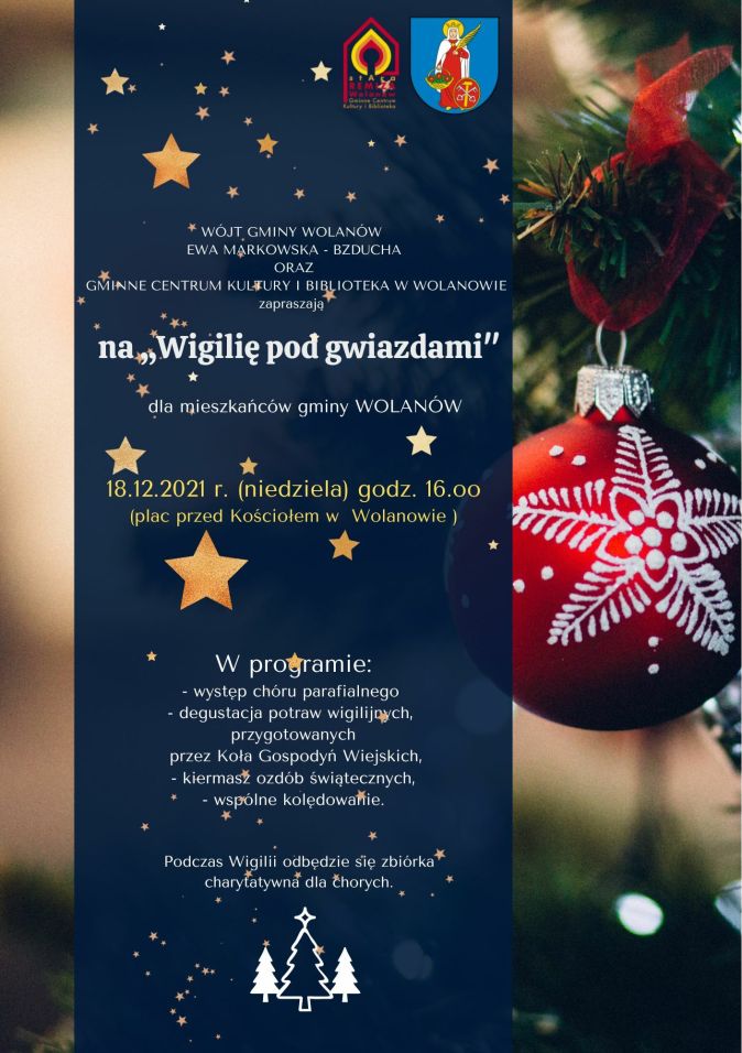 Plakat Zaproszenie na Wigilię pod gwiazdami