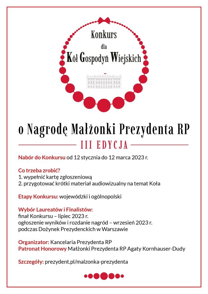 Plakat: III Edycja konkursu dla Kół Gospodyń Wiejskich