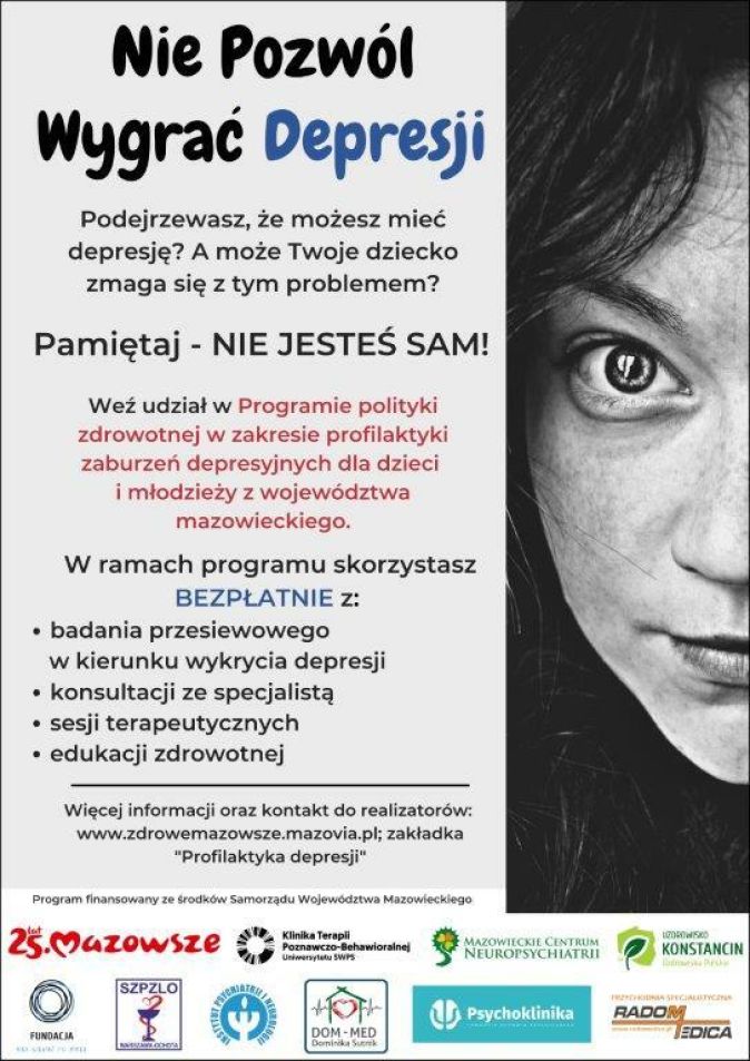 Plakat: Nie pozwól wygrać depresji