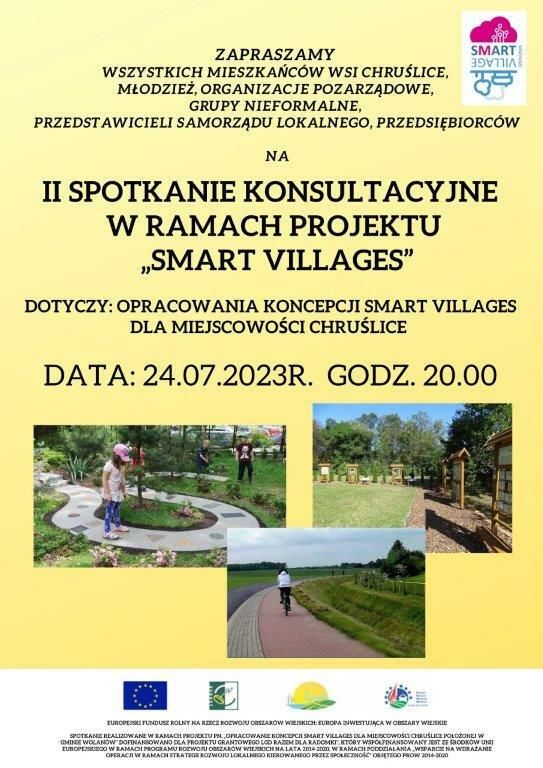 Zaproszenie na drugie spotkanie konsultacyjne w ramach projektu "Smart Villagess"