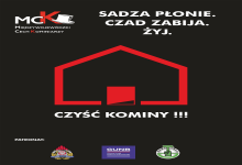 Plakat Sadza płonie czad zabija żyj