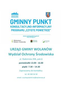 Gminny Punkt Konsultcyjno - Informacyjny Programu Czyste Powietrze