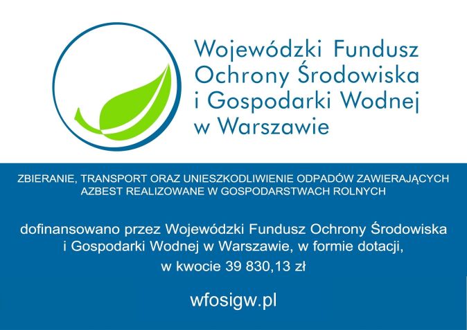Utylizacja wyrobów zawierających azbest z terenu gminy Wolanów