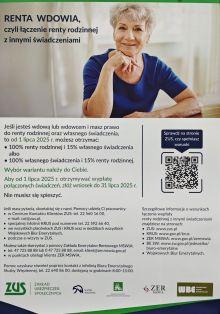 Plakat renta wdowia