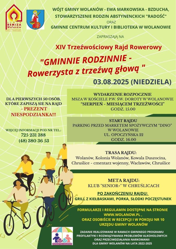 Plakat Rajd Rowerowy 2025r