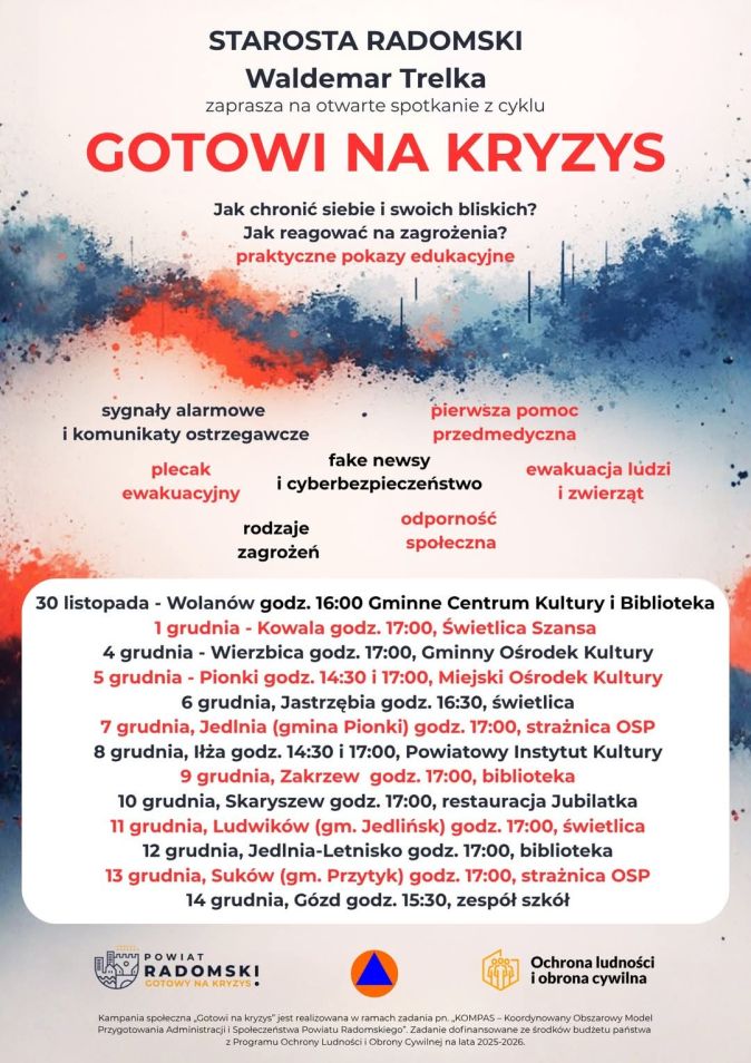 Plakat w sprawie szkolenia obronnego