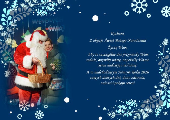 Życzenia okazji Świąt Bożego Narodzenia