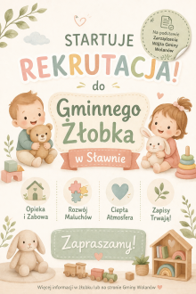Rekrutacja do Gminnego Żłobka w Sławnie  - grafika