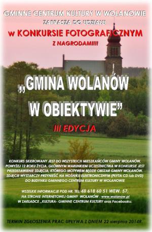 Plakat konkursu gmina Wolanów w obiektywie