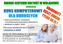 PLAKAT kurs komputerowy dla początkujących