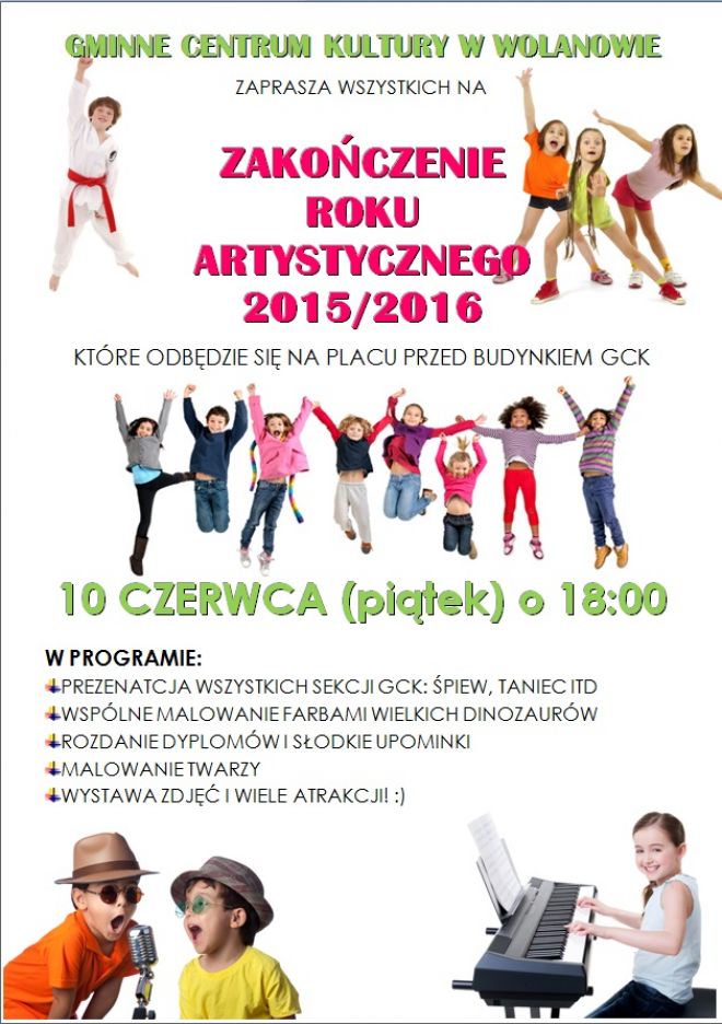 ZAKOŃCZENIE ROKU ARTYSTYCZNEGO 2015/2016