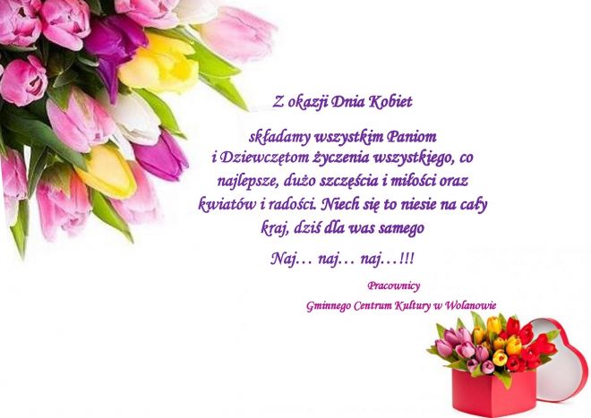 Życzenia z okazji Dnia Kobiet