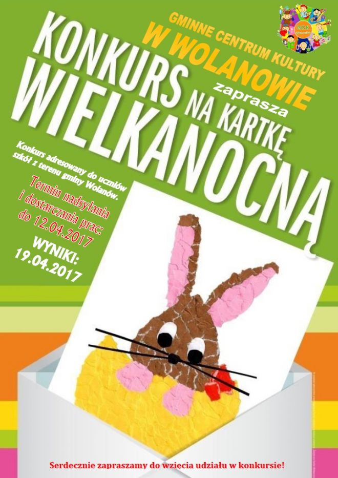 Zaproszenie do konkursu "Kartka Wielkanocna"
