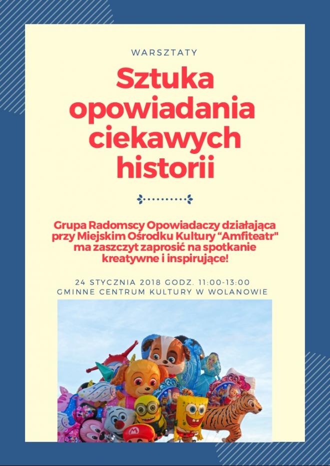 Zaproszenie na warsztaty: Sztuka opowiadania ciekawych historii