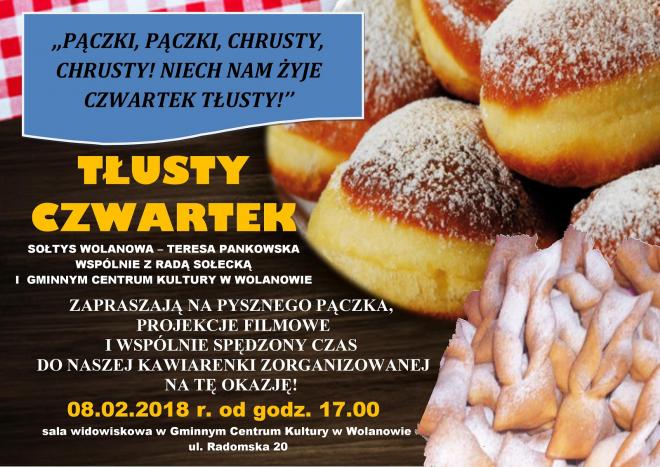 Plakat: tłusty czwartek