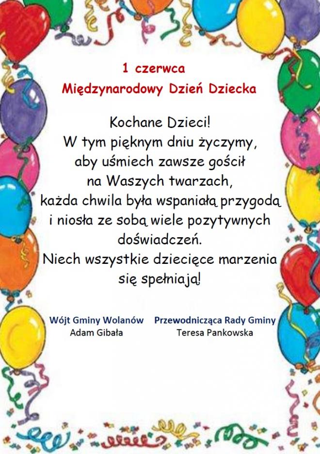 życzenia na dzień dziecka