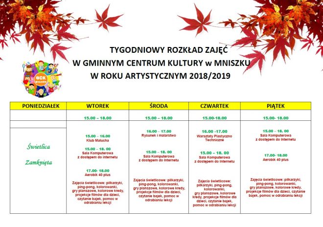 Nowy rok artystyczny 2018/19 w Świetlicy Wiejskiej w Mniszku