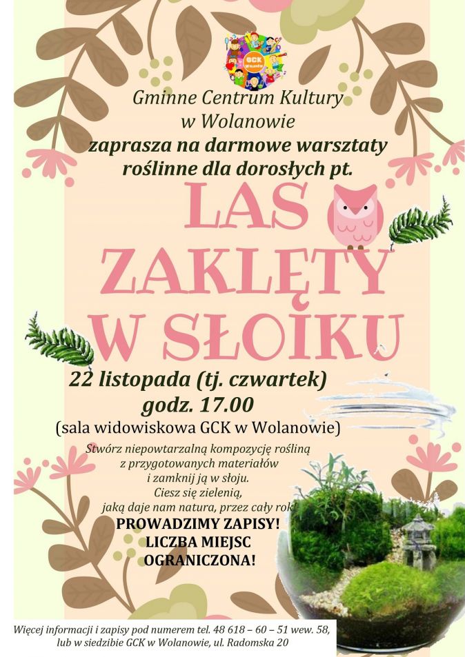 plakat las w słoiku