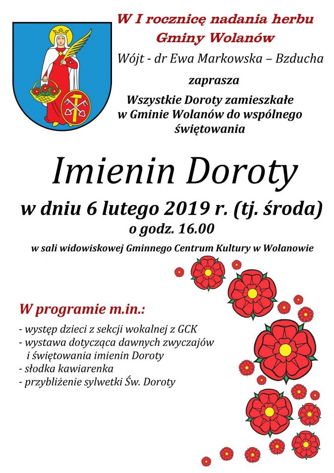 plakat imieniny Doroty