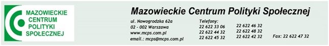 Baner - Mazowieckie Centrum Polityki Społecznej