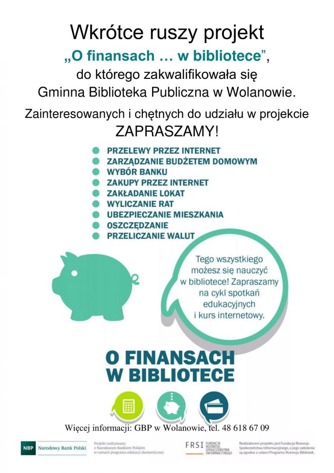 Projekt O finansach ... w bibliotece