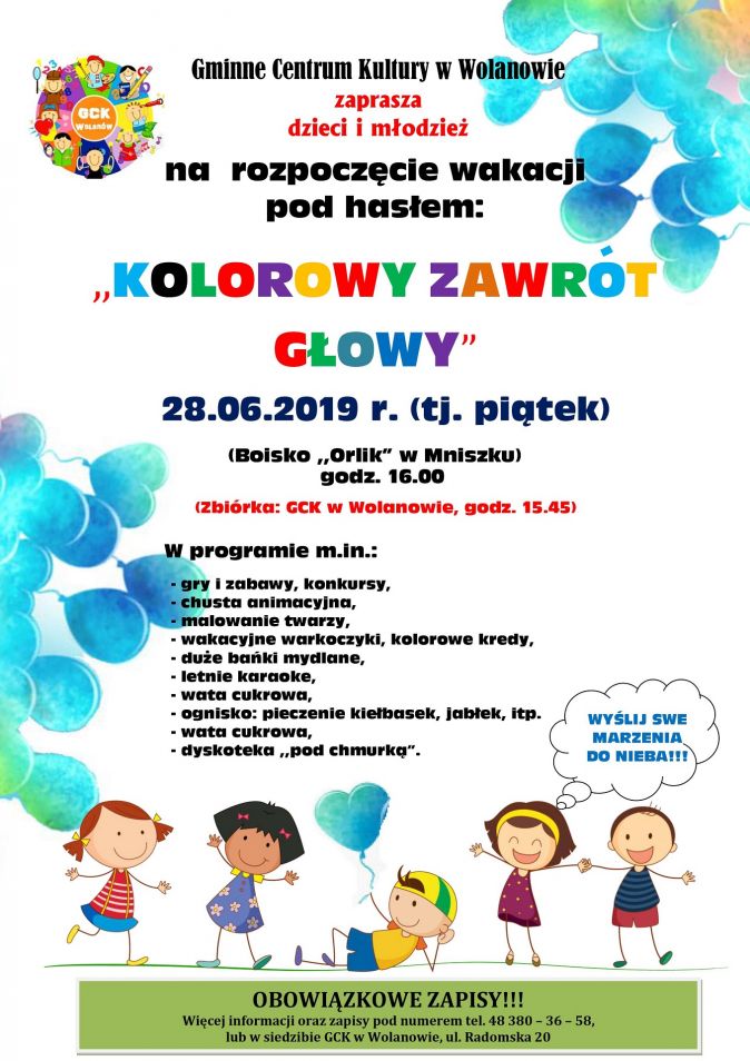 ROZPOCZĘCIE WAKACJI PLAKAT