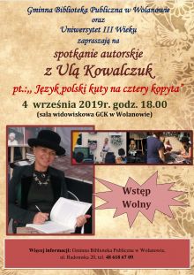 Plakat spotkanie autorskie