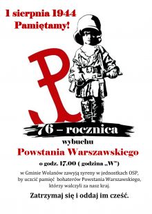 Godzina W -  plakat związany z Powstaniem Warszawskim