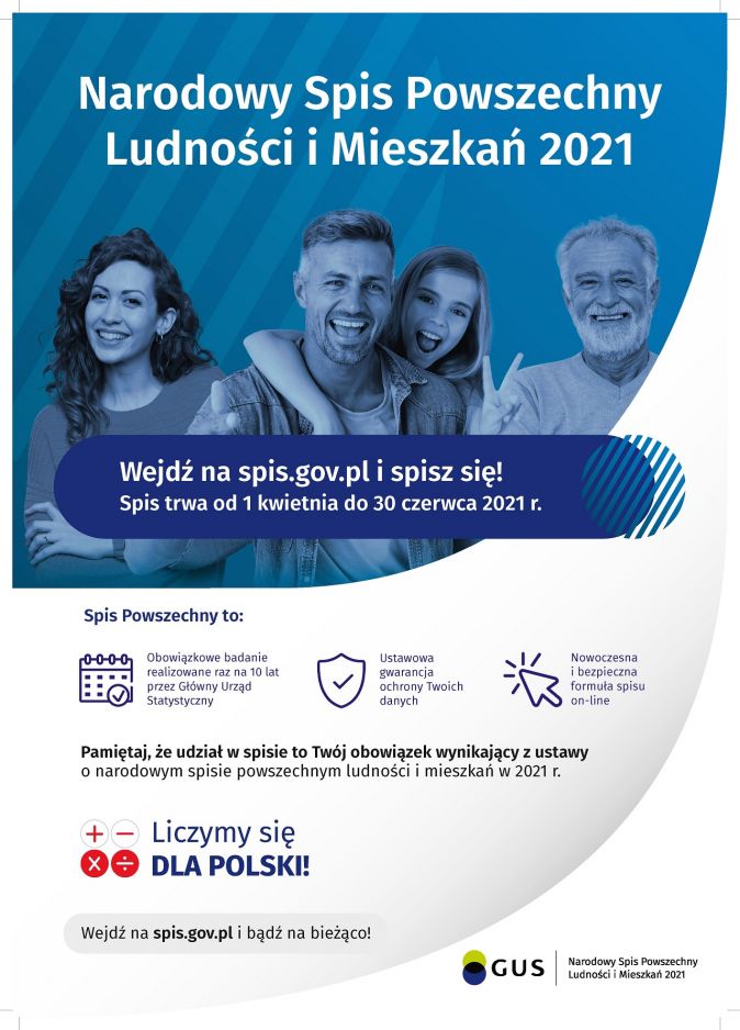 Plakat: Narodowy Spis Powszechny Ludności i Mieszkań 2021