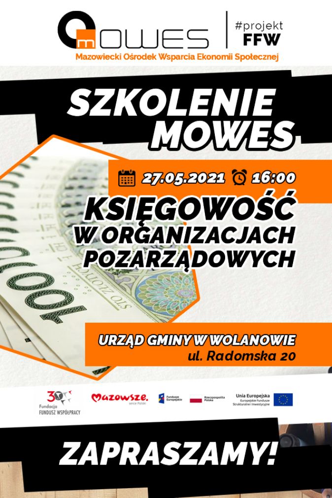 Plakat: "Księgowość w organizacjach pozarządowych"