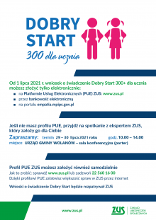 Wsparcie profil 300 plus Dobry Start spotkanie PUE_UG_Wolanów