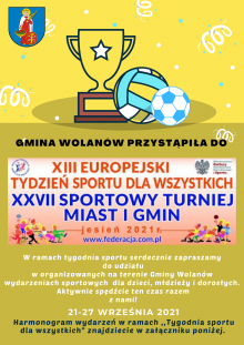 Plakat tydzień sportu informacja