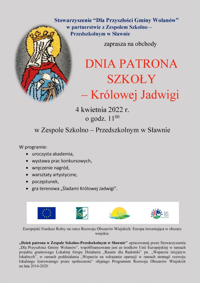 Zaproszenie na dzień patrona szkoły w Sławnie