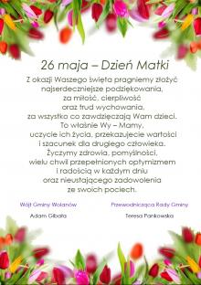 26 maja Dzień Matki