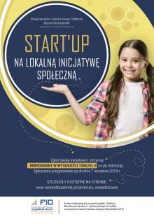 plakat: start_up na lokalną inicjatywę społeczną