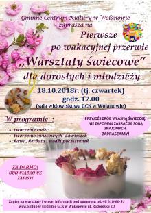 Plakat: warsztaty świecowe