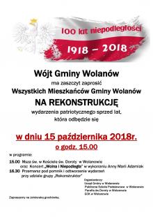 plakat: 100 lat niepodległości