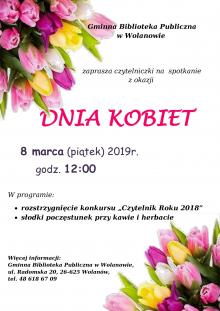 plakat Zaproszenie na spotkanie w dniu 8 marca
