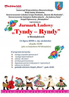 Zaproszenie na Jarmark Ludowy "Tyndy - Ryndy"