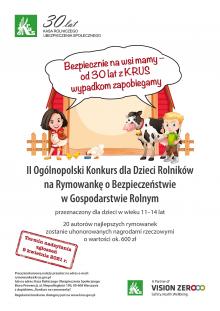 II Ogólnopolski Konkurs dla Dzieci na Rymowankę o Bezpieczeństwie w Gospodarstwie Rolnym