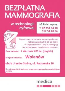 Bezpłatna mammografia