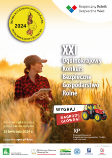 KRUS zaprasza właścicieli Gospodarstw rolnych do udziału w XXI Ogólnokrajowym Konkursie Bezpieczne Gospodarstwo Rolne