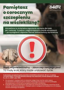 Pamiętasz o corocznym szczepieniu na wściekliznę?