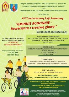 XIV Trzeźwościowy Rajd Rowerowy "GMINNIE RODZINNIE - Rowerzysta z trzeźwą głową"