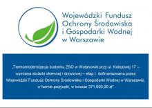 Termomodernizacja budynku ZSO w Wolanowie